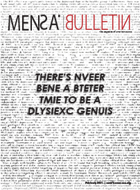 Mensa Bulletin cover