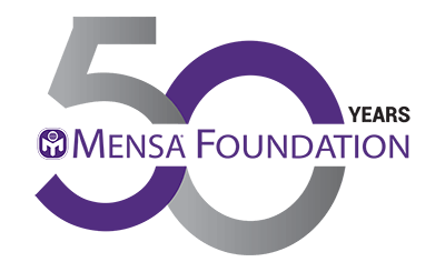 Mensa Foundation 50th anniversary logo