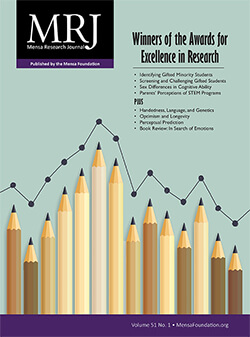 Mensa Research Journal Vol. 51, Issue 1 cover