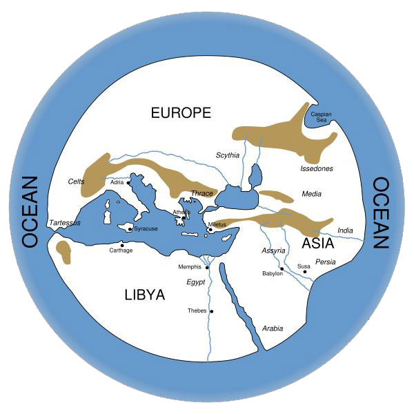 Greek view of the world graphic