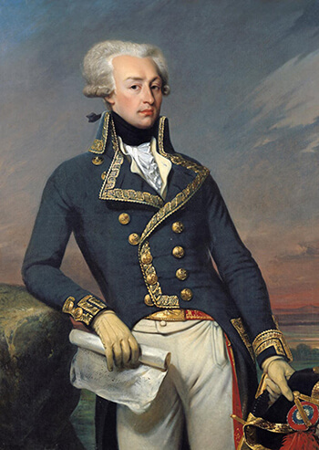 A painting of Gilbert du Motier, Marquis de Lafayette