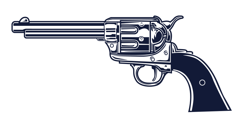 An illustration of a revolver