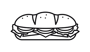 illustration of a sub sandwich