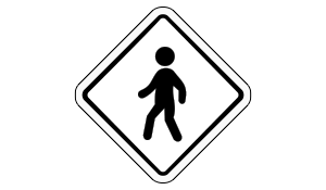 Illustration of a walking signal