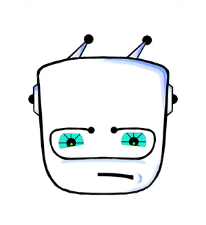 Disappointed robot