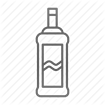Small black and white image of a bottle