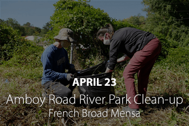 Amboy Road River Park Clean-up - French Broad Mensa