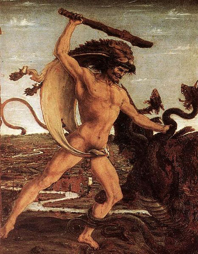 Hercules and the Hydra painting