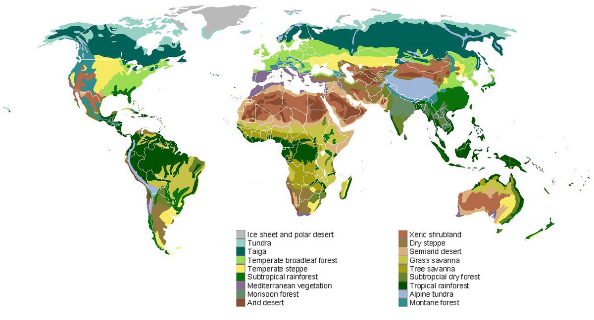Ecosystems World Map