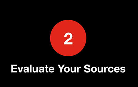 Video screencap: Evaluate Your Sources